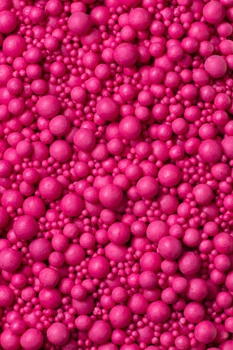 Посыпка кондитерская SD Pearls сахарные шарики малиновые 3-10мм 1кг