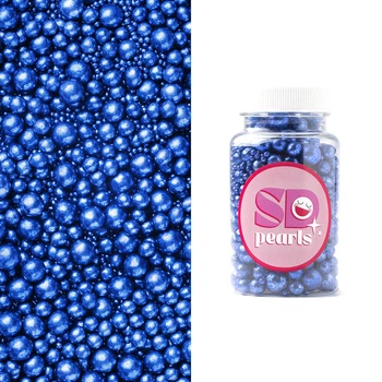 Посыпка кондитерская SD Pearls сахарные шарики зеркальные синие 3-10мм 100г