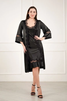 Халат Komilfo 52(3XL) Черный (126039)