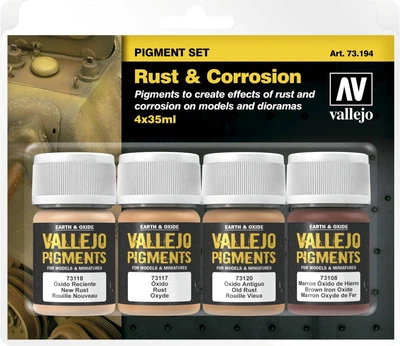 Набір пігментів Vallejo Pigment Set Rust & Corrosion 4 x 35 мл (8429551731942)