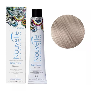Фарба для волосся Nouvelle Hair Color 10/720 Платиновий коричнево-фіолетовий блондин 100 мл