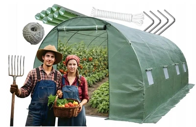 Садовая теплица пленочная армированная 12,5 м² 2,5X5X2 Ekspand TFO19-2,5X5X2-1-Z оцинкованный каркас с одним входом