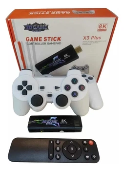 Игровая приставка Game Stick X3 Plus 8K ретро консоль HDMI беспроводной джойстик и пульт