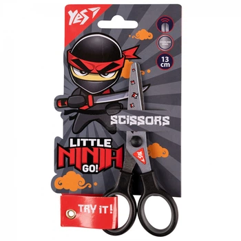 Ножиці дитячі Yes Ninja 13см з принтом на лезі (480442)