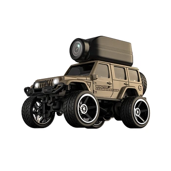 Мини FPV машинка на радиоуправлении KFPLAN KF32 1:64 4WD с Wi-Fi камерой (Коричневый)
