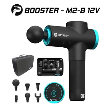 Массажный пистолет Booster M2-B 12V перкуссионный для мышц с технологией Smart-Hit (Черный)