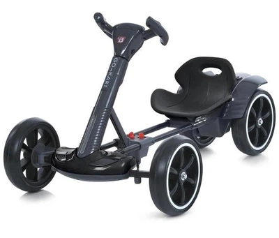 Складной электромобиль Go-Kart с аккумулятором детский электрокар с пультом Черный