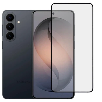 Защитное стекло для телефона Samsung Galaxy S26 Plus противоударное на весь экран прозрачное с черной рамкой