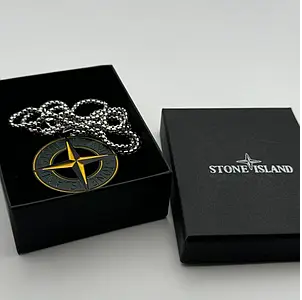Подвеска кулон на шею стон айланд цепочка STONE ISLAND с коробкой