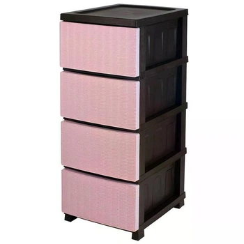 Комод пластиковий R-plastic RIO pink 4 яруси