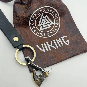 Топор войны викинг скандинавский viking брелок медальон брутальный с рунами мужской кулон