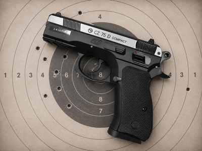 Пистолет пневматический ASG CZ 75D Compact Nickel