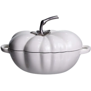 Каструля чавунна емальована 2,5 л, білий(HP-1-20-WHITE)(WB)