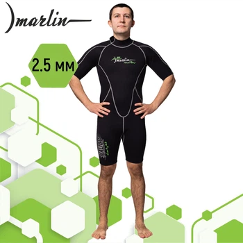 Гідрокостюм для плавання Marlin Malibu Shorty Man Silver/Black 2,5 мм M