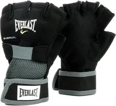 Боксерські рукавички Everlast EVERGEL розмір M, чорно-сірі