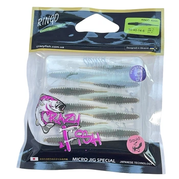 Приманка Crazy Fish Ringo 1.6" 90-40-14-6 смак кальмар уп. (10шт),90-40-14-6