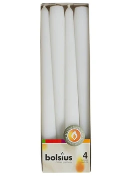 Конусна свічка 245/24 4 шт. біла 350902