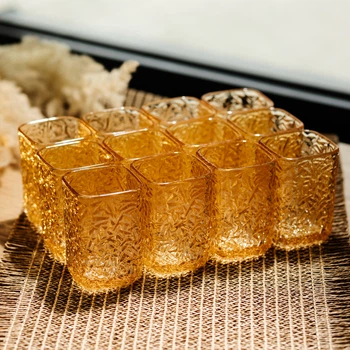 Стаканы квадратные Matrix Glass 12 шт по 195 мл коричневые
