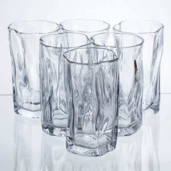 Набор стаканов для напитков Crinkle Glass 6 штук по 270 мл HP-17-62