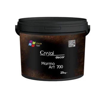 Декоративная штукатурка в сухой смеси на основе цемента Crystal Decor MarmoArt 700 для внутренних и наружных работ 25 кг