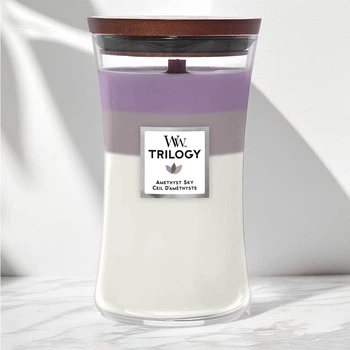 Ароматична свічка з тришаровим ароматом Woodwick Large Trilogy Amethyst Sky 609 г (1707526E)