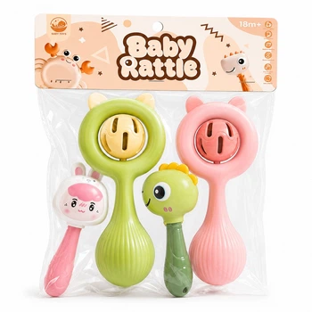 Набор погремушек для малышей Baby Rattle, 4 шт, развивающие игрушки
