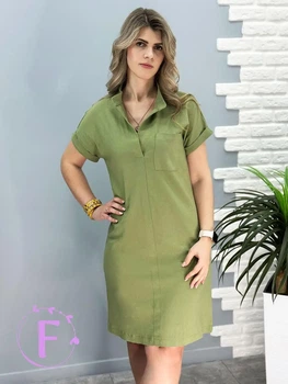 Женское летнее платье из льна, цвет оливковый 50-52
