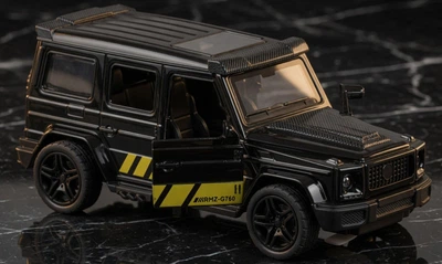Машинка "Авто Эксперт", Mercedes-Benz G-Class металлопластик, масштаб 1:36, инерция, свет, звук, открывается дверь Черный