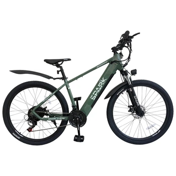 Электровелосипед SPARK E-MTB SHADOW 15`` 48V/500W/12,8Ah тёмно-зелёный