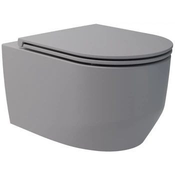 Унітаз підвісний Devit Art 3.0 3030140G безобідковий з кришкою soft-close, Vortex Flush, сірий мат