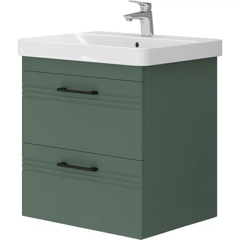 Тумба с умывальником DEVIT Urbanis 60x65x46см подвесная зеленая 454060E