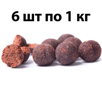 Набор Вареные прикормочные бойлы Bounty SPOMB 24мм 1 кг SQUID / BLOODWORM 6 шт 25SBS024