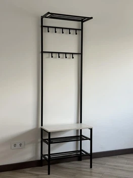 Вешалка для одежды металлическая разборная ELEGANCE Double 60 см Черный / Аляска