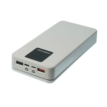 Корпус Multi-powerbank ET6, под элементы 18650 до 6 шт, 22.5W, с фонарем, белый