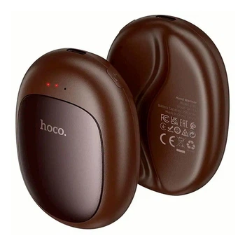 Грілка для рук Hoco J167, комплект 2шт на магнітній конструкції, 5000mAh, 13h, brown