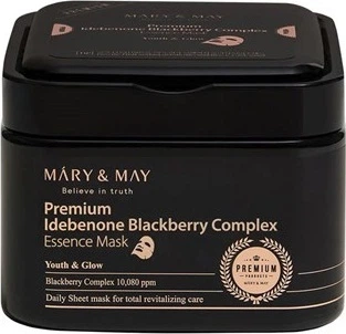 Zestaw maseczek w płachcie Mary&May Premium Idebenon Blackberry Complex Essence 12.5 g x 20 szt (8809670682064)