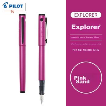 Авторучка PILOT EXPLORER для чоловіків та жінок, чорнильна ручка для практики каліграфії FP-EX1, стильна подарункова коробка з пером F, кольору рожевого піску та пляжу