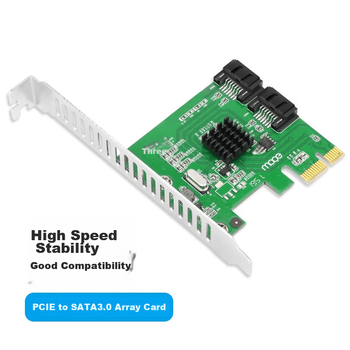 Адаптер MOGE PCI Express X1 — SATA 3.0 RAID Card MC2656 для настольных компьютеров. Поддерживает режимы NCQ, RAID0, RAID1.