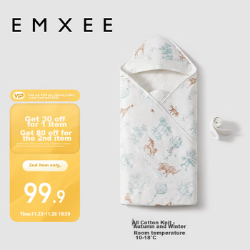 Пеленка-одеяло EMXEE для новорожденных, стеганая, осенне-зимняя, из чистого хлопка класса А, пеленка для младенцев, 90*90 см.