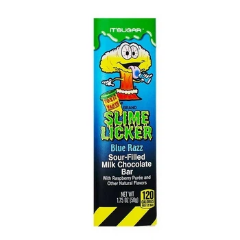 Шоколадный батончик Toxic Waste Slime Licker Blue Razz Голубая малина 50г