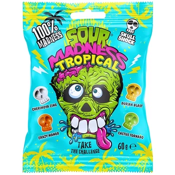 Кислі льодяники Argo Sour Madness Tropical Тропіки 60г