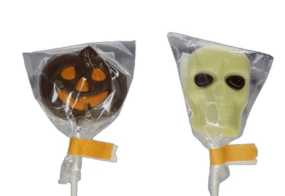 Шоколадні цукерки Stockley's Halloween Chocolate Lollipops Гарбуз та Череп 35г