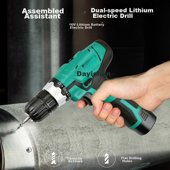 Аккумуляторная дрель Dayi Dual-Speed Lithium Battery Drill 1008, многофункциональная бытовая электрическая отвертка, электроинструмент