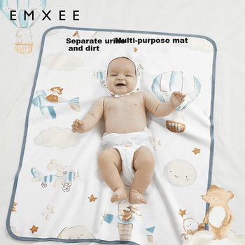 Простыня для новорожденных EMXEE, непромокаемый наматрасник, водонепроницаемый и моющийся чехол для подгузников для младенцев, Sky Journey, 60x120 см.