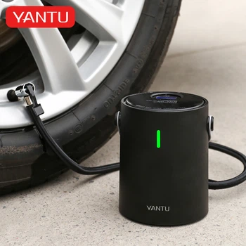 Портативный воздушный насос Yantu A05, автомобильный насос для накачивания шин, продается компанией JD, проводной цифровой дисплей, функция определения заданного давления в шинах.