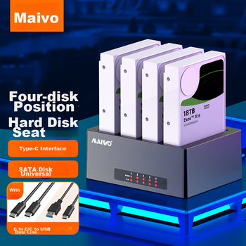 Корпус MAIWO K3084C для HDD 3.5/2.5" Type-C, 4 отсека