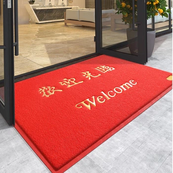 Коврик входной Baineng Welcome 120x180 см красный