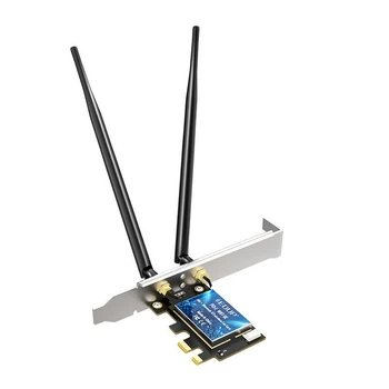 Wi-Fi/Bluetooth адаптер EDUP AX210 WiFi6 / 2974 Мбіт/с / Bluetooth 5.3 / Два діапазони / PCI Express (EP-9651)