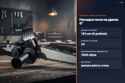 Насадка-пила 6 дюймов на дрель шуруповерт 3/16 для резки древесины 24 зуба высококачественная сталь
