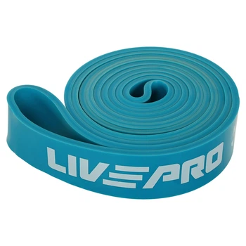 Резина петля для подтягиваний и тренировок лента силовая LiveUp SUPER BAND LP8410-M Синий
